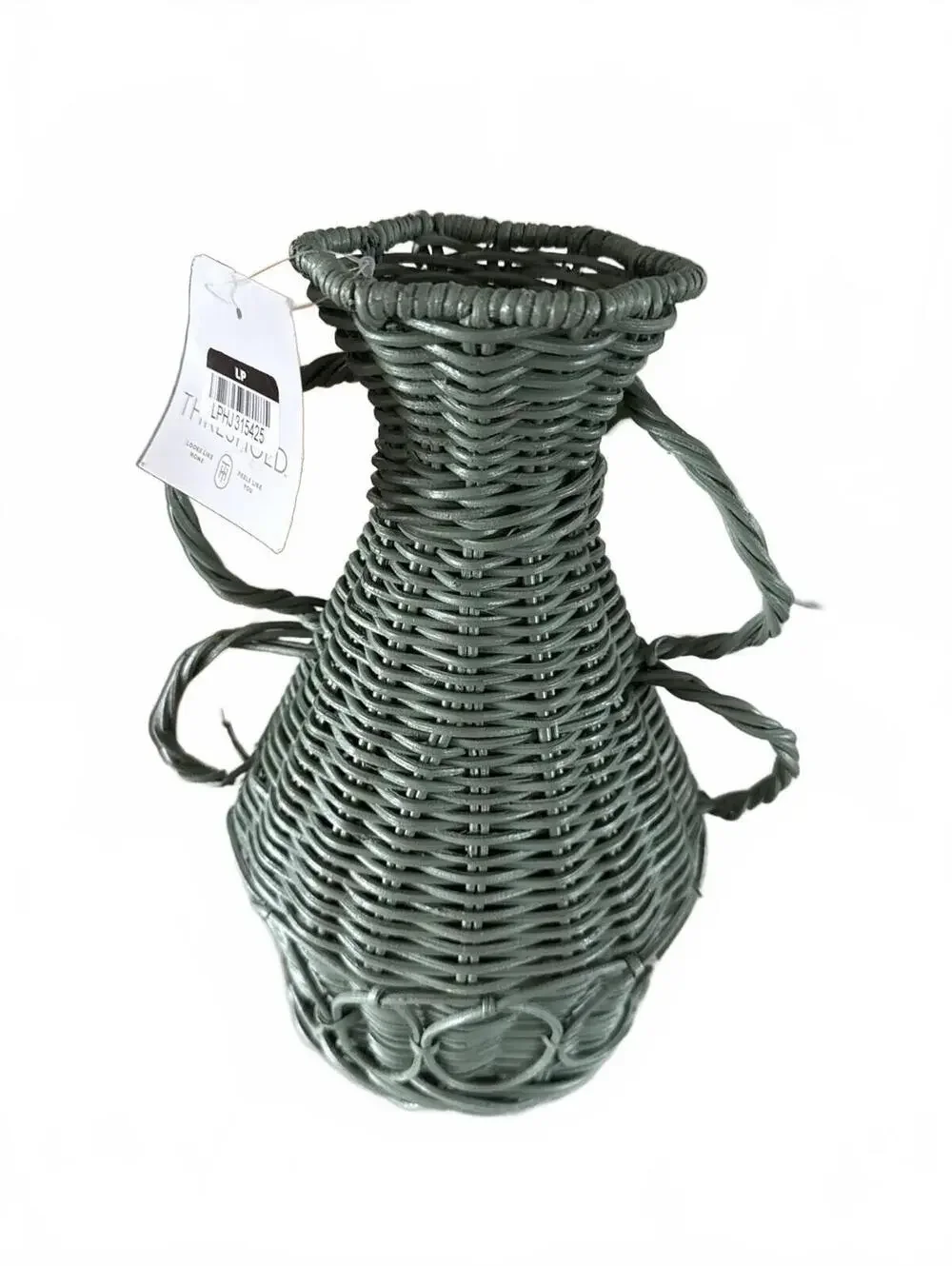 Threshold green wicker